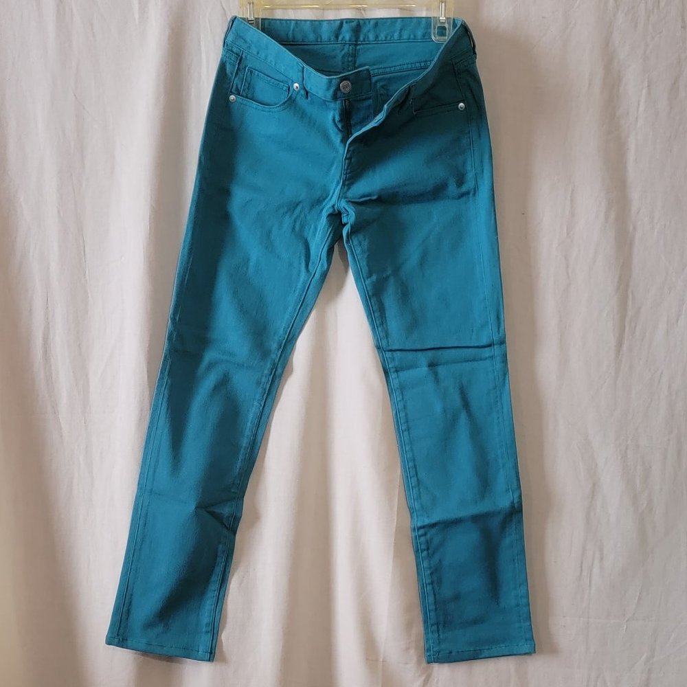 Uniqlo Teal Skinny Jeans - NWOT (see exact measurements in description)